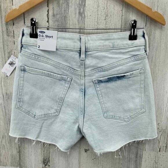 Old Navy OG Short Denim Shorts Womens 2 Acid Wash 3" Inseam Slim Pockets NEW - Picture 6 of 9